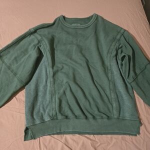 aerie Teal Green Crewneck Pullover